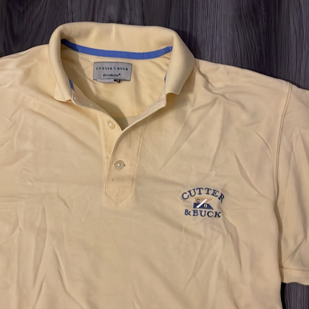 Cutter and Buck Yellow Polo Golf Tee Extra Small